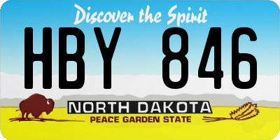 ND license plate HBY846