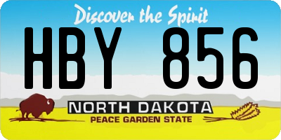 ND license plate HBY856