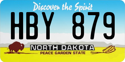 ND license plate HBY879