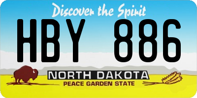 ND license plate HBY886