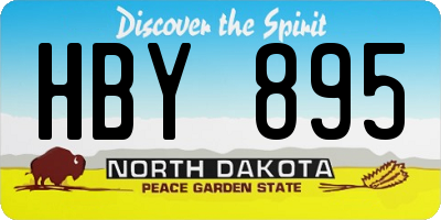 ND license plate HBY895