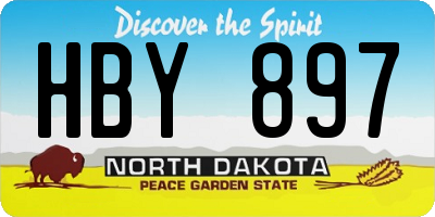 ND license plate HBY897
