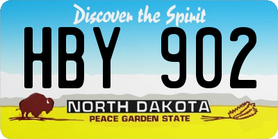 ND license plate HBY902