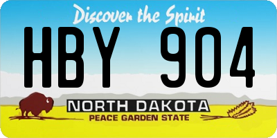 ND license plate HBY904