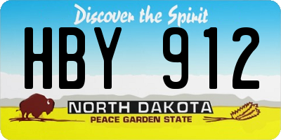 ND license plate HBY912