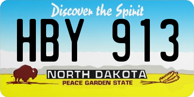 ND license plate HBY913