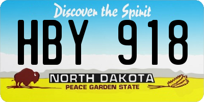 ND license plate HBY918