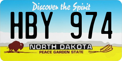 ND license plate HBY974