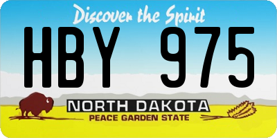 ND license plate HBY975