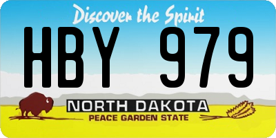 ND license plate HBY979