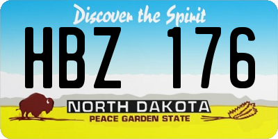 ND license plate HBZ176