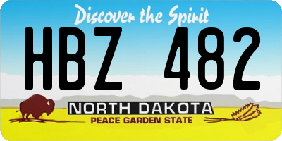 ND license plate HBZ482