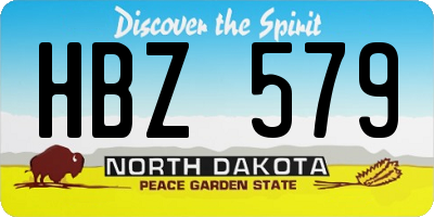 ND license plate HBZ579