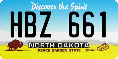 ND license plate HBZ661