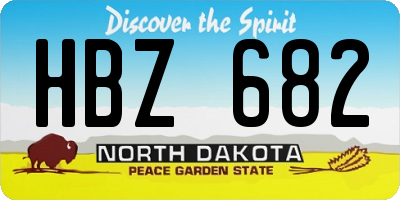 ND license plate HBZ682