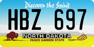ND license plate HBZ697