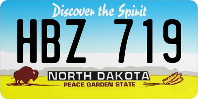 ND license plate HBZ719