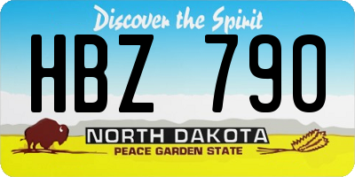 ND license plate HBZ790