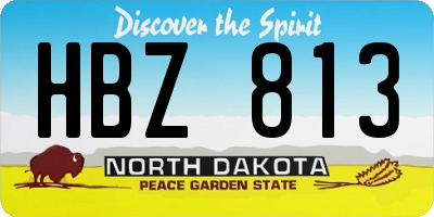 ND license plate HBZ813
