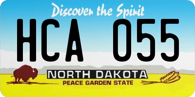 ND license plate HCA055