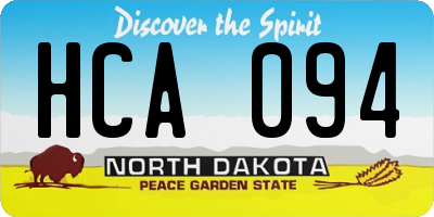 ND license plate HCA094