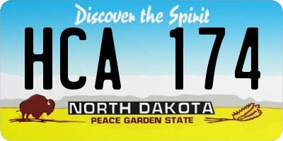 ND license plate HCA174