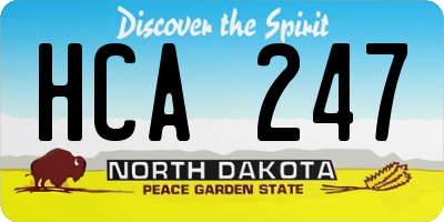 ND license plate HCA247