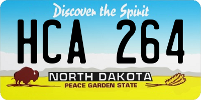 ND license plate HCA264