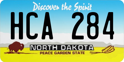 ND license plate HCA284