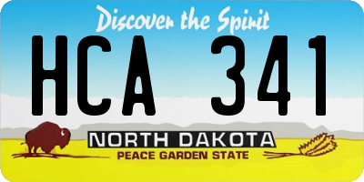 ND license plate HCA341
