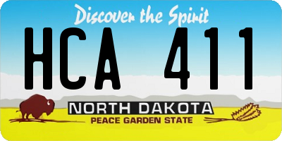 ND license plate HCA411