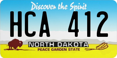 ND license plate HCA412