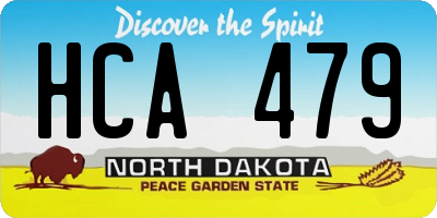 ND license plate HCA479