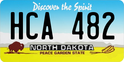 ND license plate HCA482
