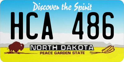ND license plate HCA486