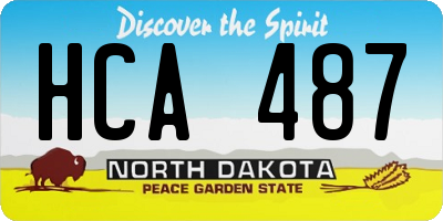 ND license plate HCA487