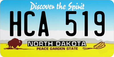 ND license plate HCA519