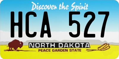 ND license plate HCA527