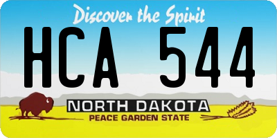 ND license plate HCA544