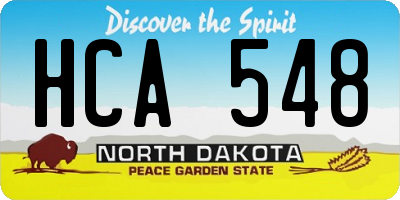 ND license plate HCA548