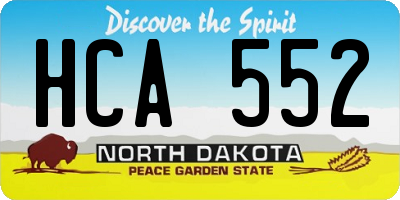 ND license plate HCA552