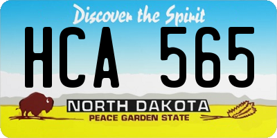 ND license plate HCA565