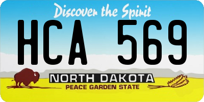 ND license plate HCA569