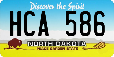 ND license plate HCA586
