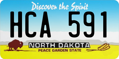 ND license plate HCA591