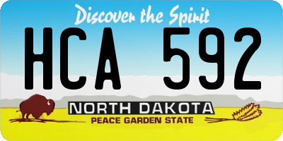 ND license plate HCA592