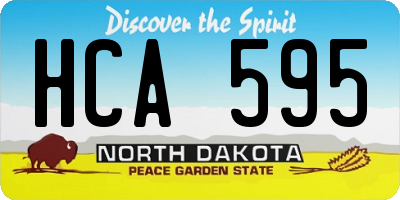 ND license plate HCA595