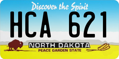 ND license plate HCA621