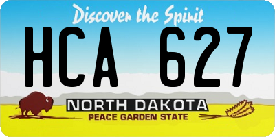 ND license plate HCA627