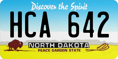 ND license plate HCA642